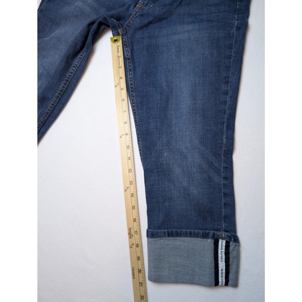 Banana Republic Jeans Womens Size 12 Folded Cuffs Denims Pants Medium Wash - Picture 7 of 8